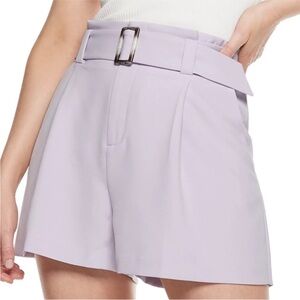 Nine West Lavender Paperbag Belted Shorts Size XXL